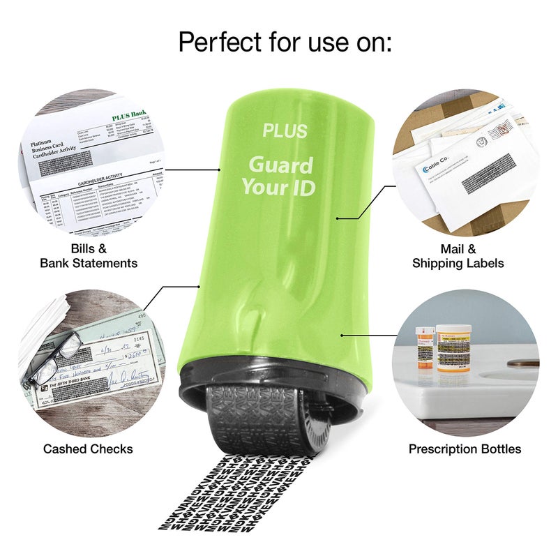 Plus Guard Your ID Advanced Roller Identity Theft Prevention Security Stamp Green (38311) - Image 3